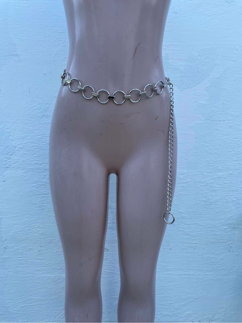 Silver Chain Circle Link Waist Belt - Women Accessories